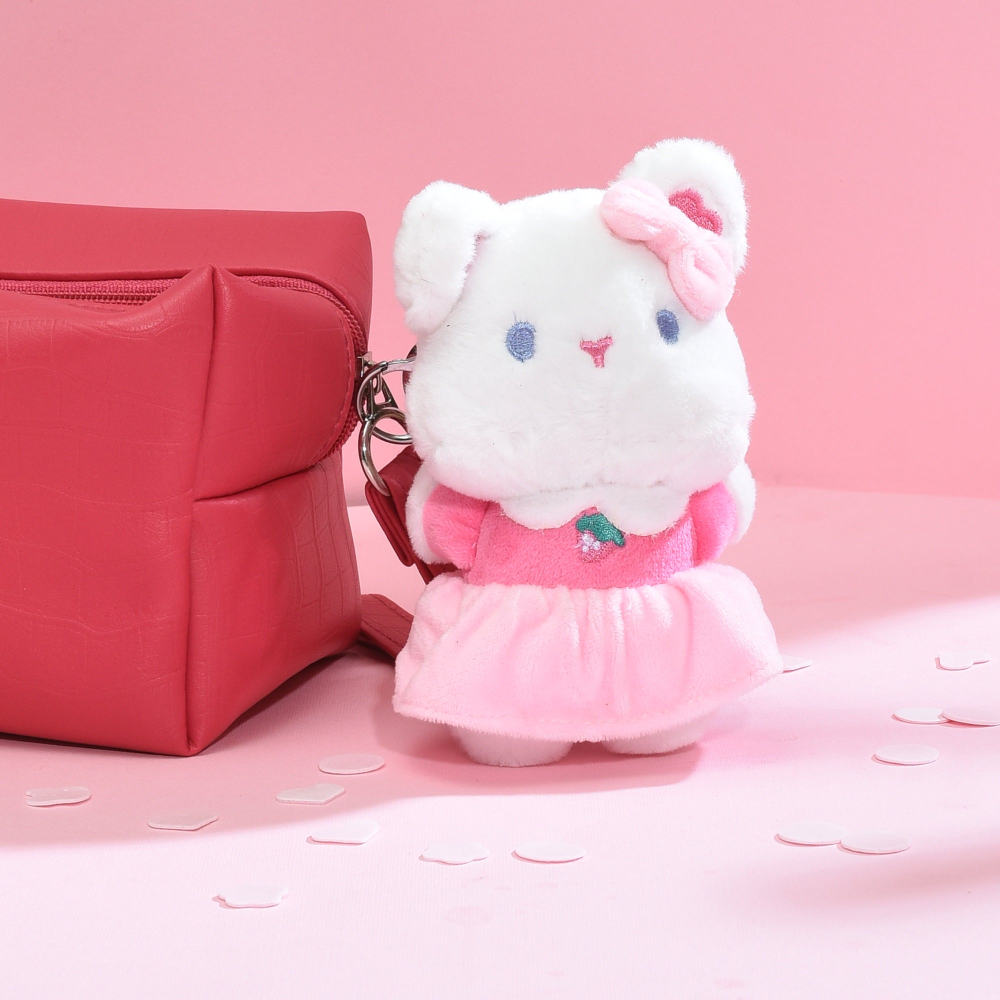 Mumuso Ballerina Bear Plush Keychain- Pink