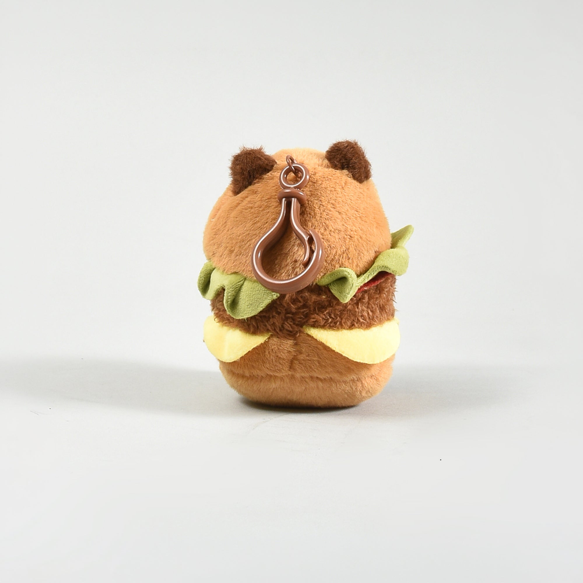 Cute Capybara Hamburger Plush Keychain