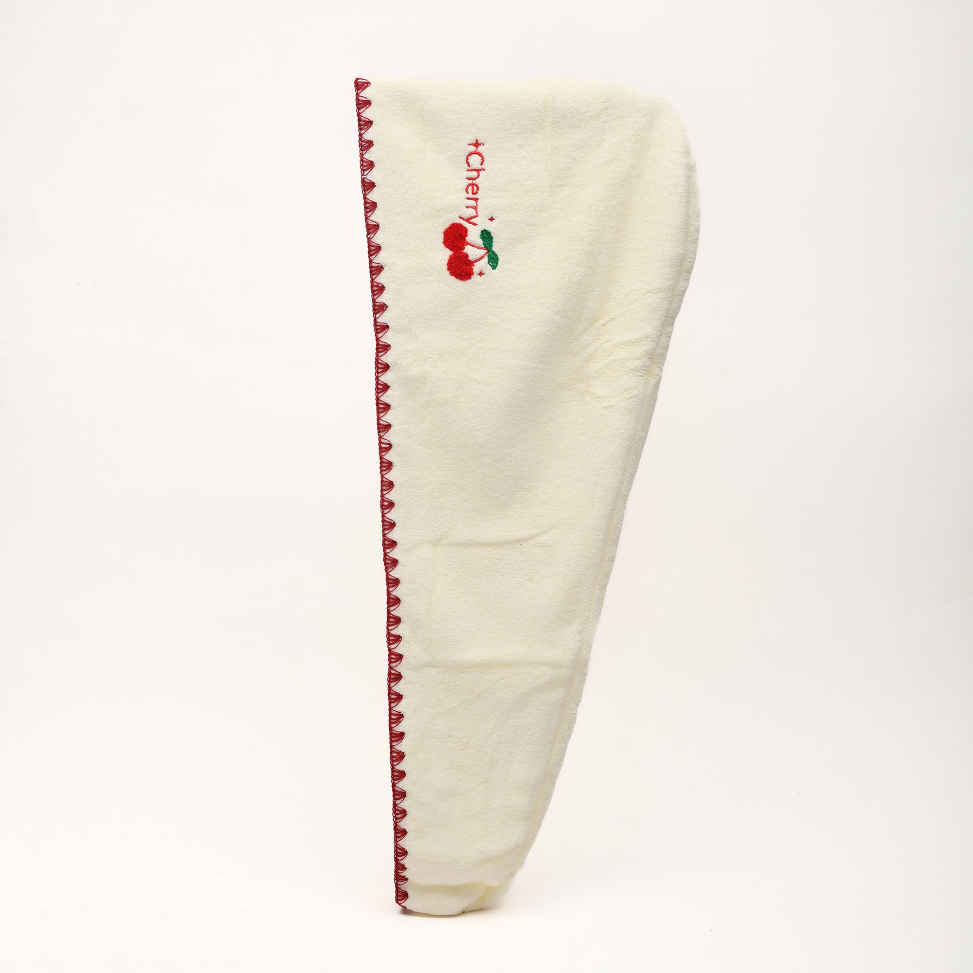 Water-Absorbent Coral Velvet Hair Drying Towel (Cherry)