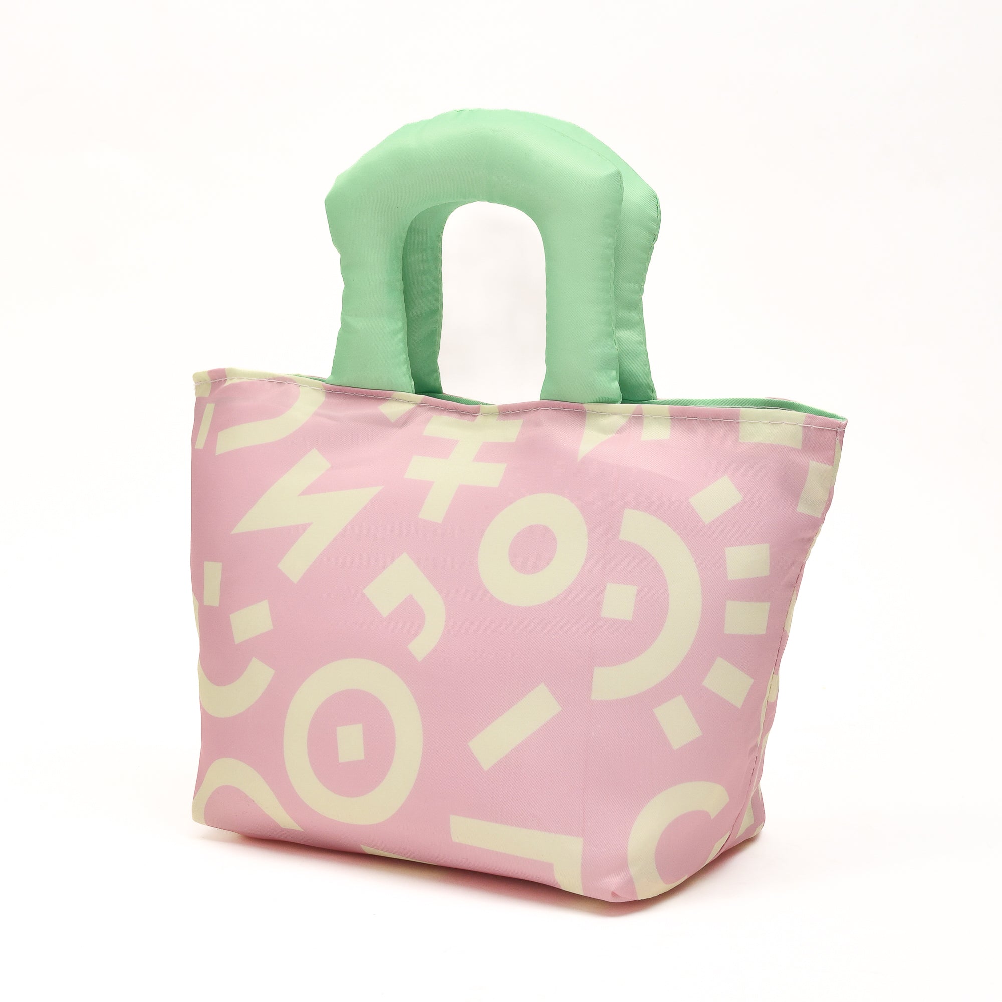 Colourful Cartoon Lunch Bag- Pink/Purple