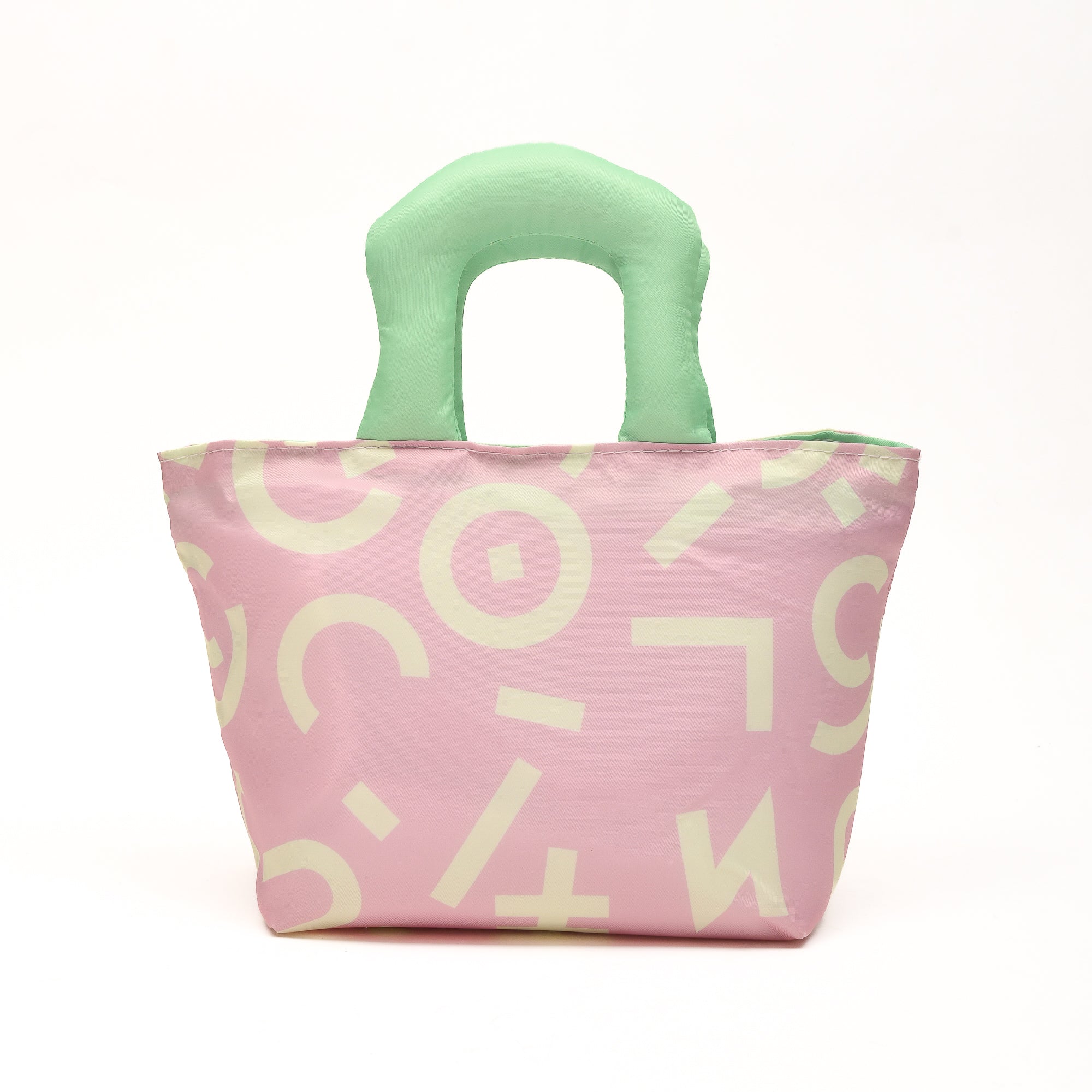 Colourful Cartoon Lunch Bag- Pink/Purple