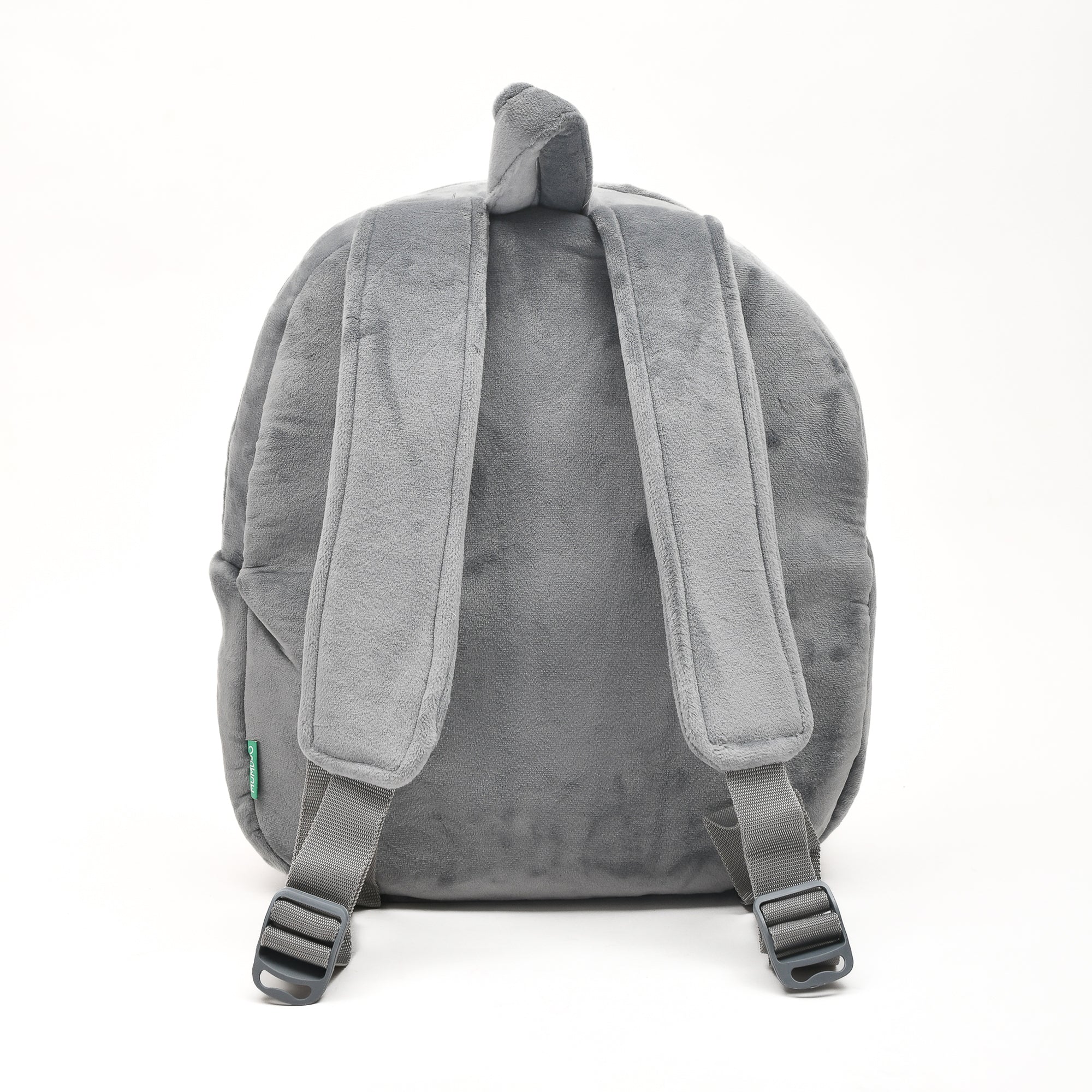 Mumuso Cute Cat Designed Plush Bag- Grey- 14in