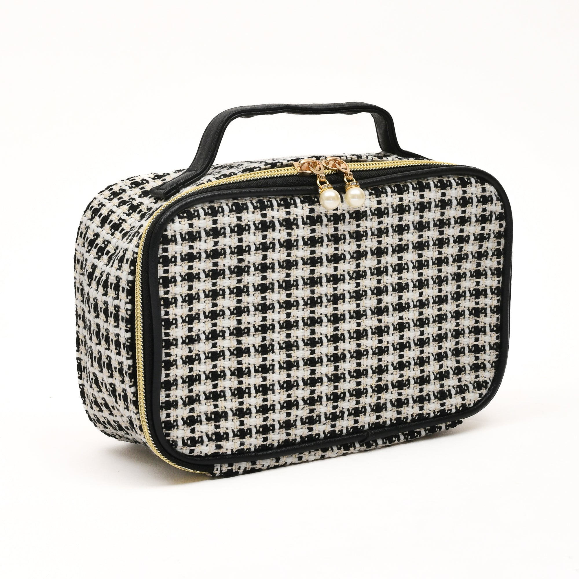 Mumuso Jacquard Weave Portable Cosmetic Bag – Black
