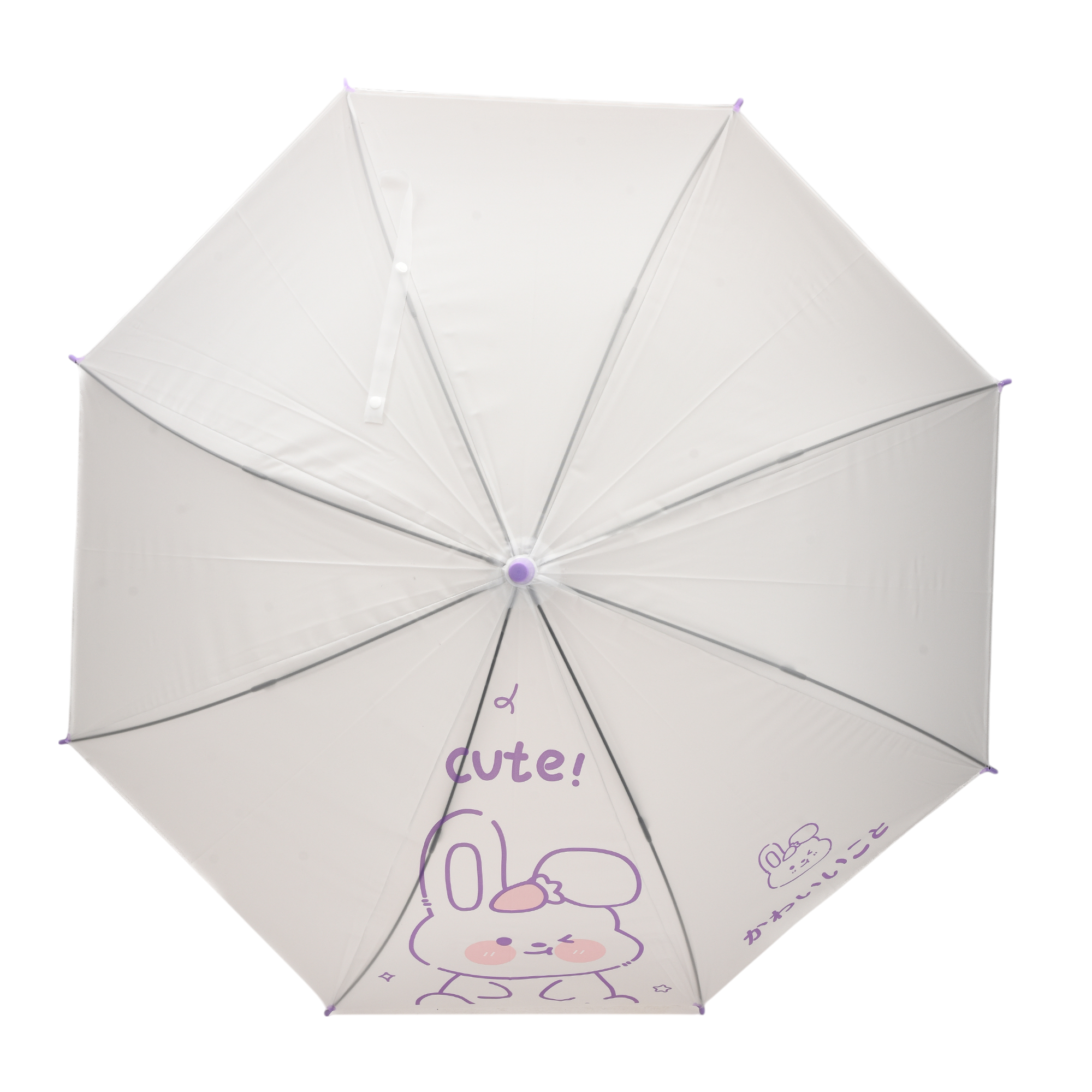 MUMUSO Long Handle Bunny Umbrella – Lavender Blush Edition