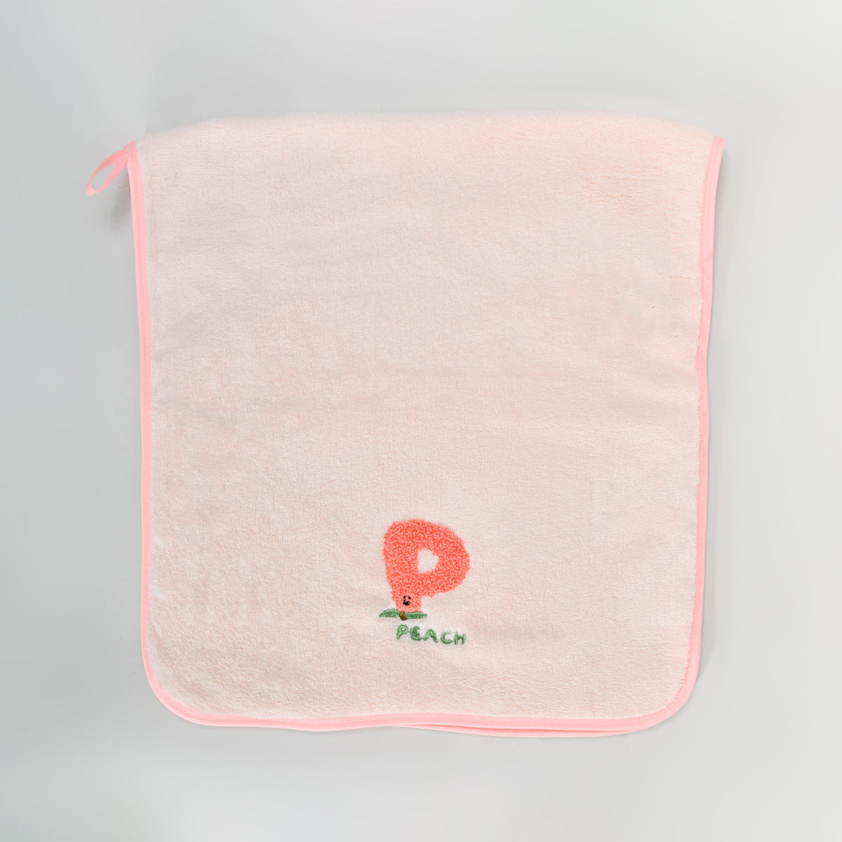 Fun Fruit Print Face Towel - Grey / Pink