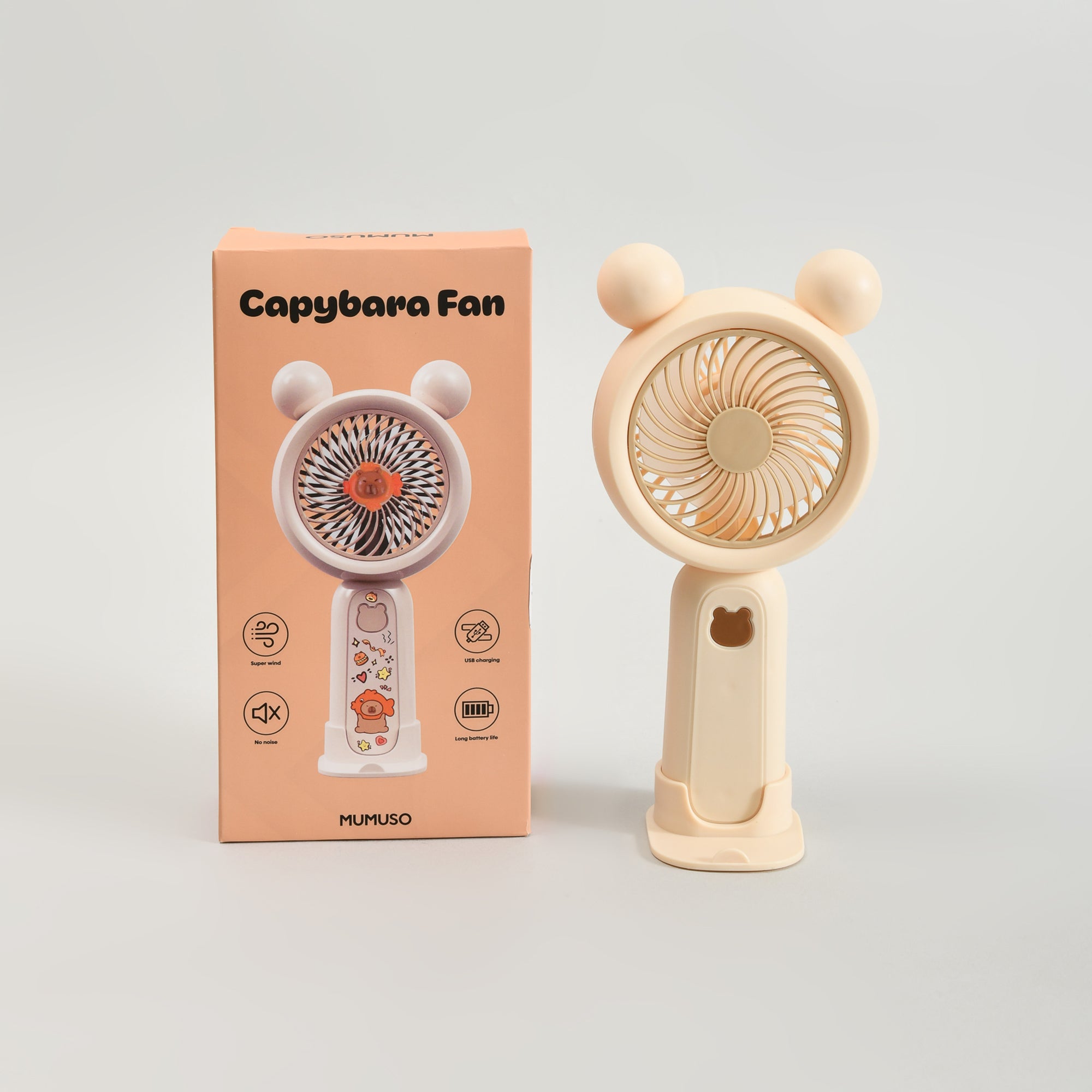 Capybara Portable Handheld Fan with Cute Stickers!