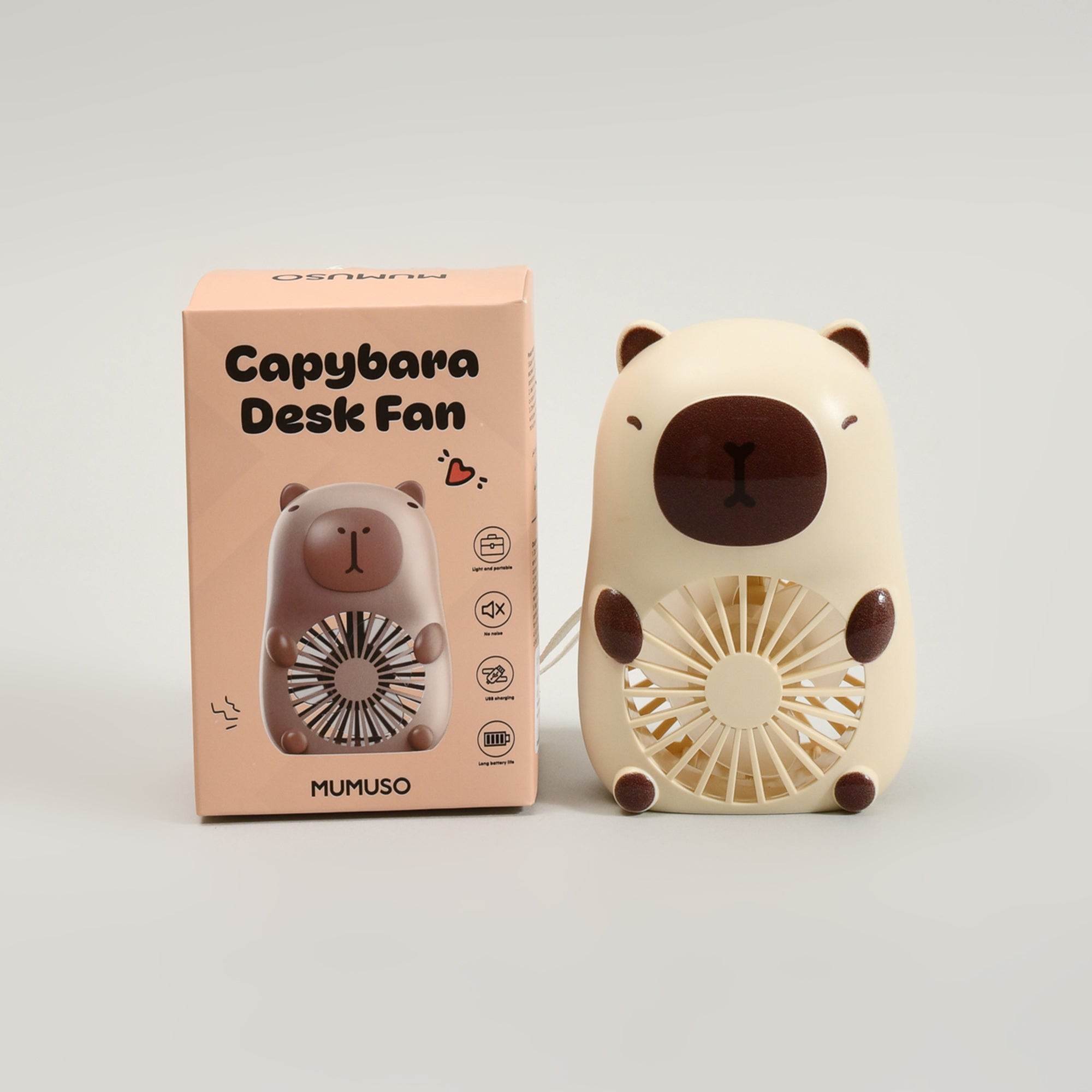 Summer Saviour! Capybara Desk Fan- Brown and Beige