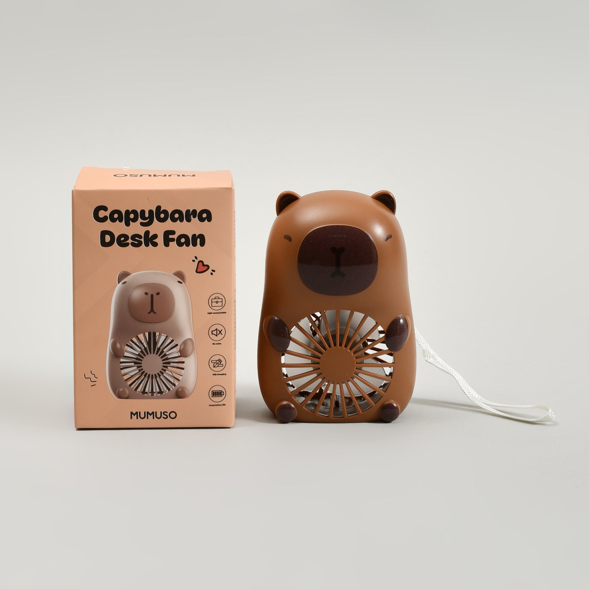 Summer Saviour! Capybara Desk Fan- Brown and Beige