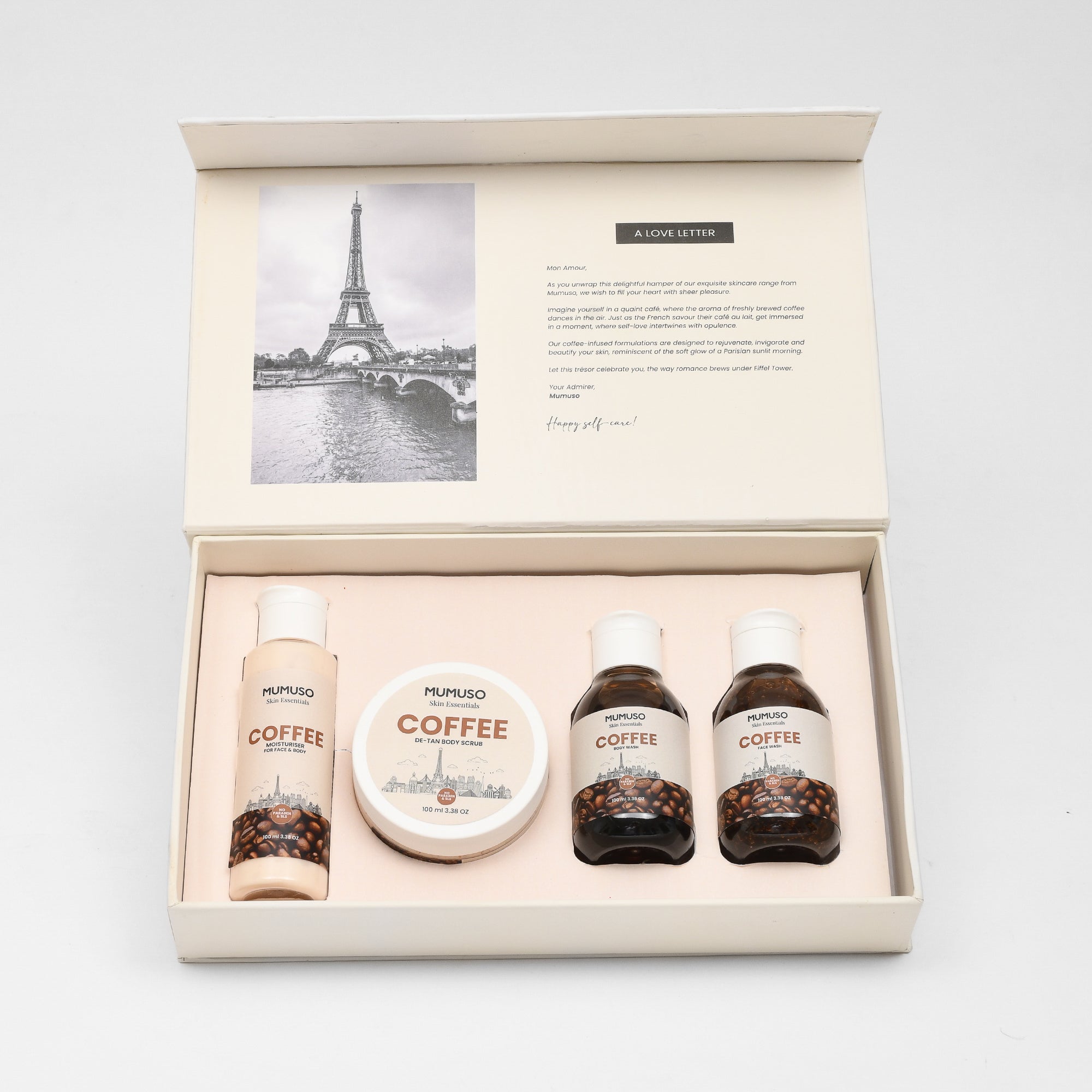 Mumuso Coffee Body Care Gift Set- 4 Products/100ml each