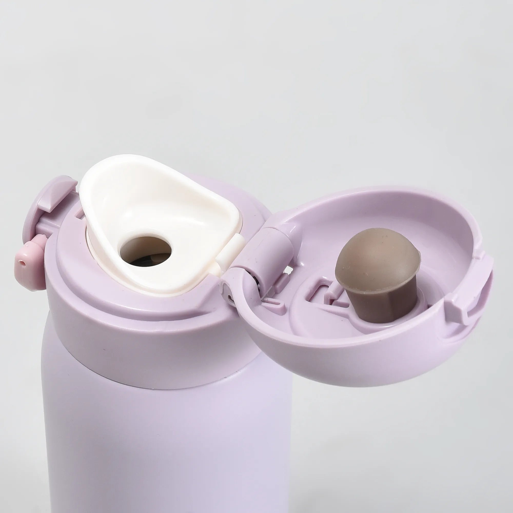 Mumuso Macaron Flip-Top Water Bottle - Purple and Yellow/ 350ml