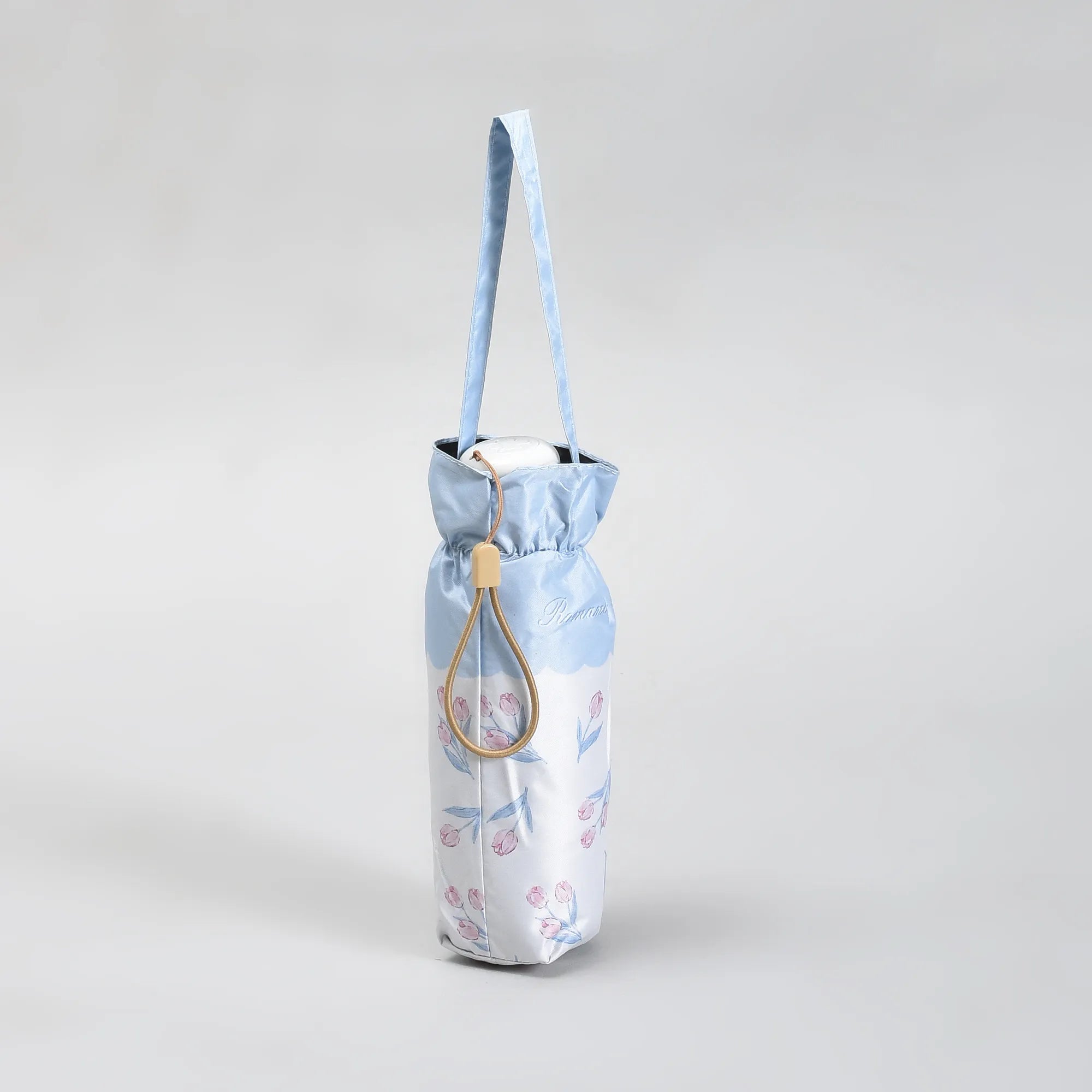 Mumuso Floral Print 5-Fold Sun Umbrella with cute cover