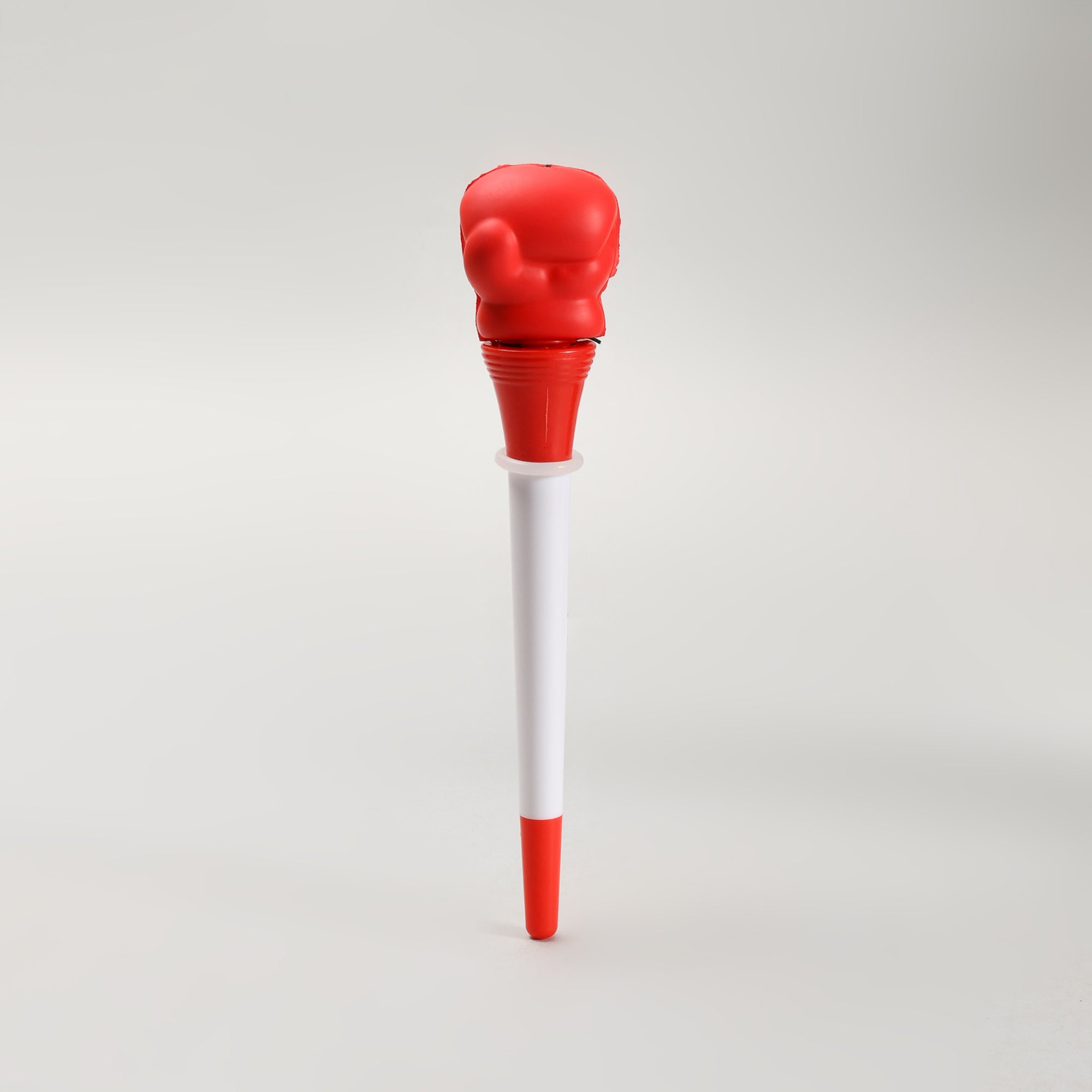 Bouncy Fist Boxing Ballpoint Pen - Red & White