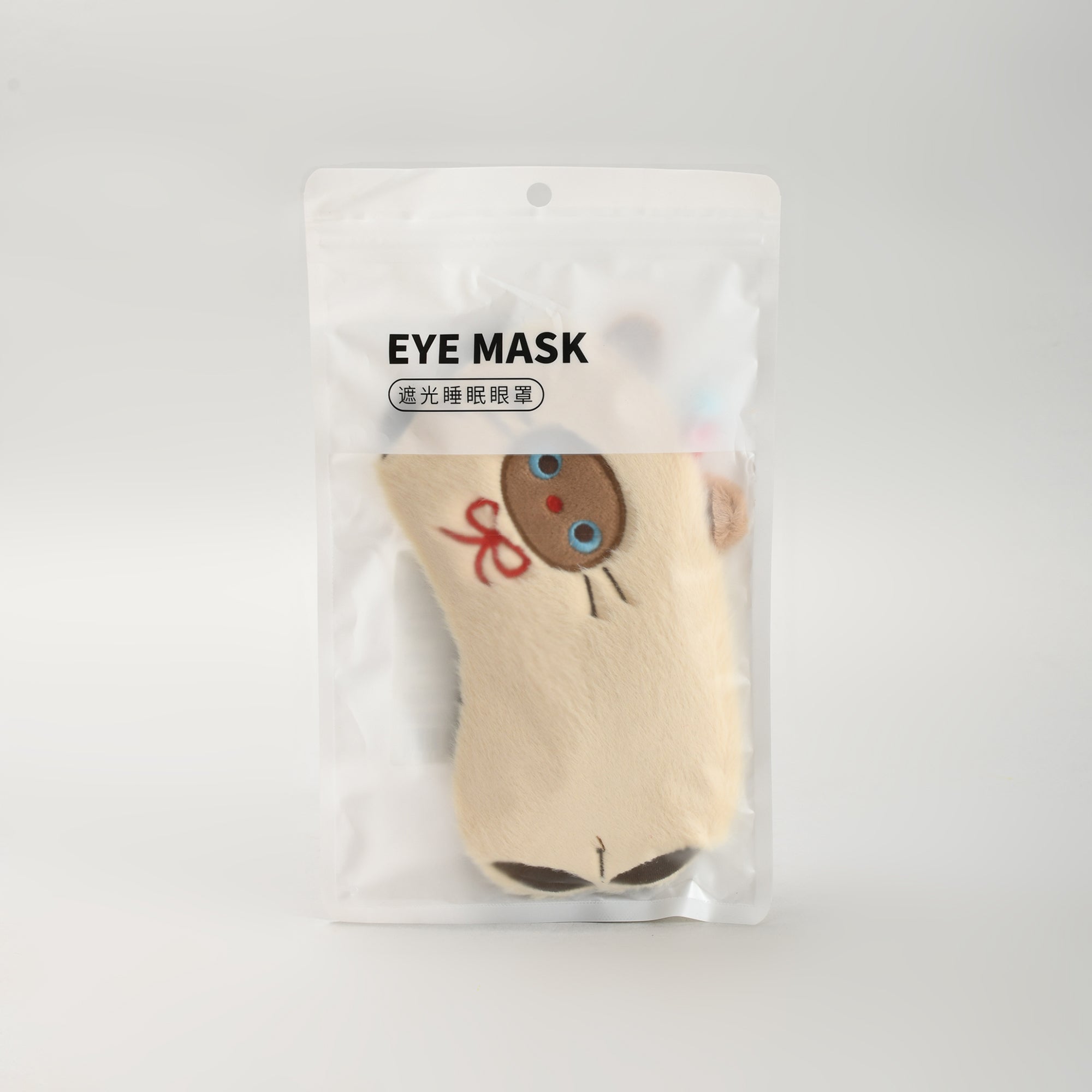 Mumuso Cute Plush Eye Mask Removable Gel Pack- Cat Design