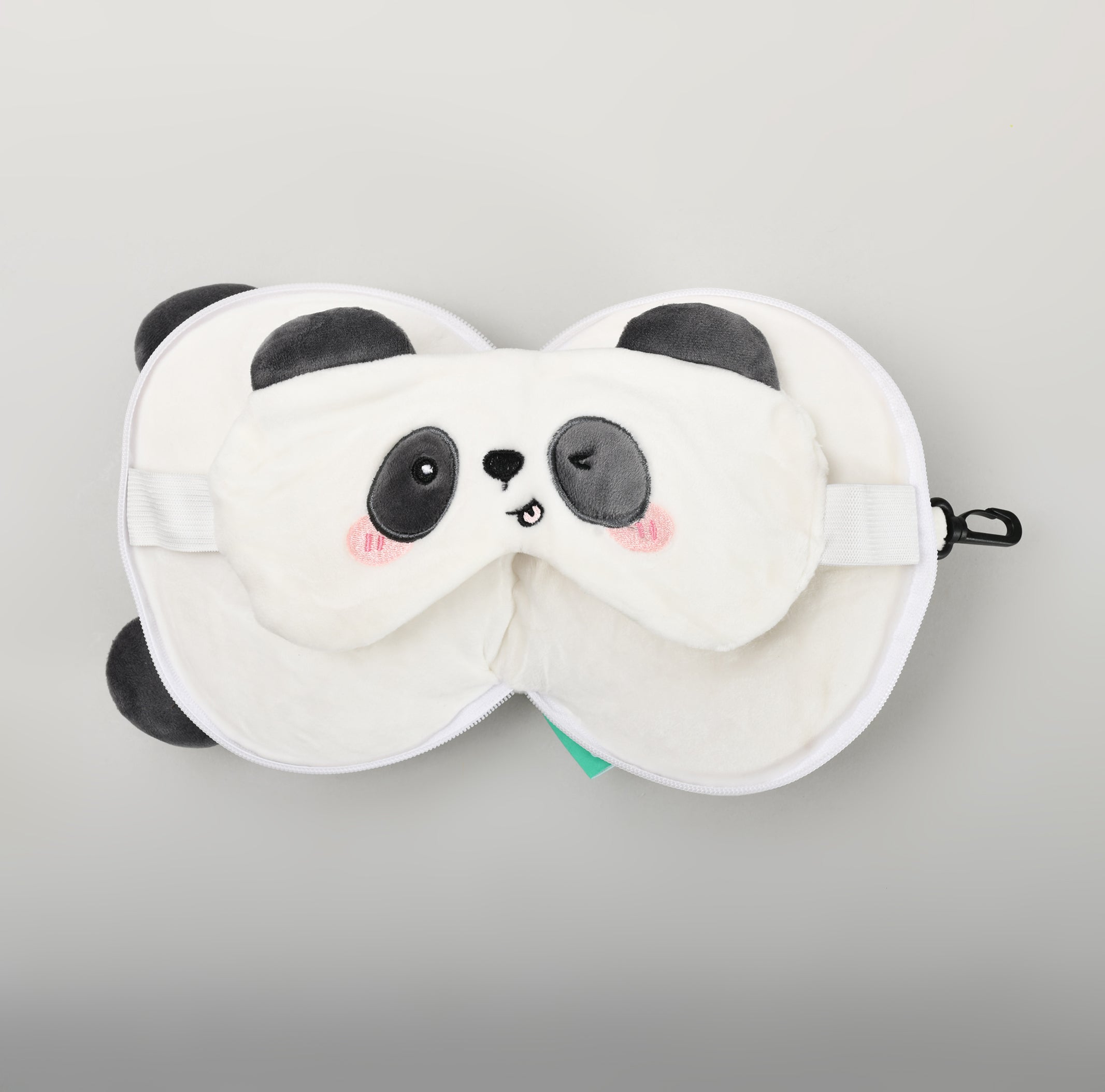 Panda shaped 3-in-1 Travel Comfort Set (Neck Pillow + Eye Mask + Keychain)
