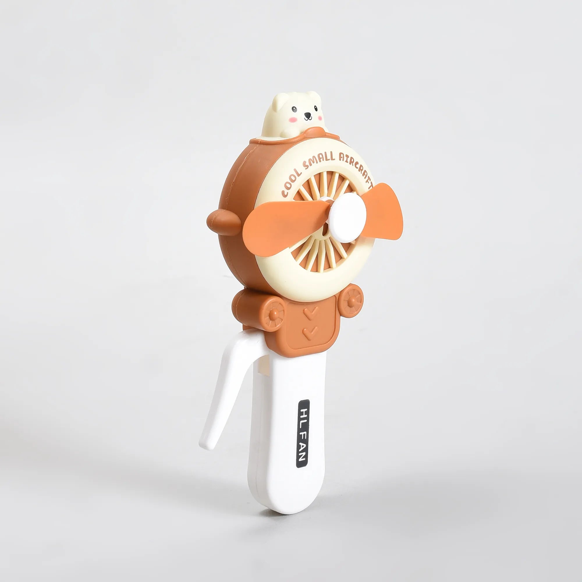 MUMUSO Bear Breeze Mini Handheld Fan- Brown and Purple- Perfect for Return Gifts!