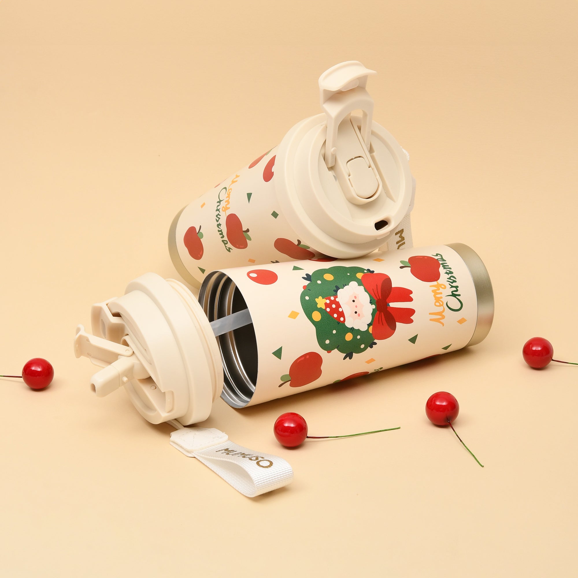 Christmas Dual-Use Insulated Coffee Tumbler (Santa Claus/500 mL)