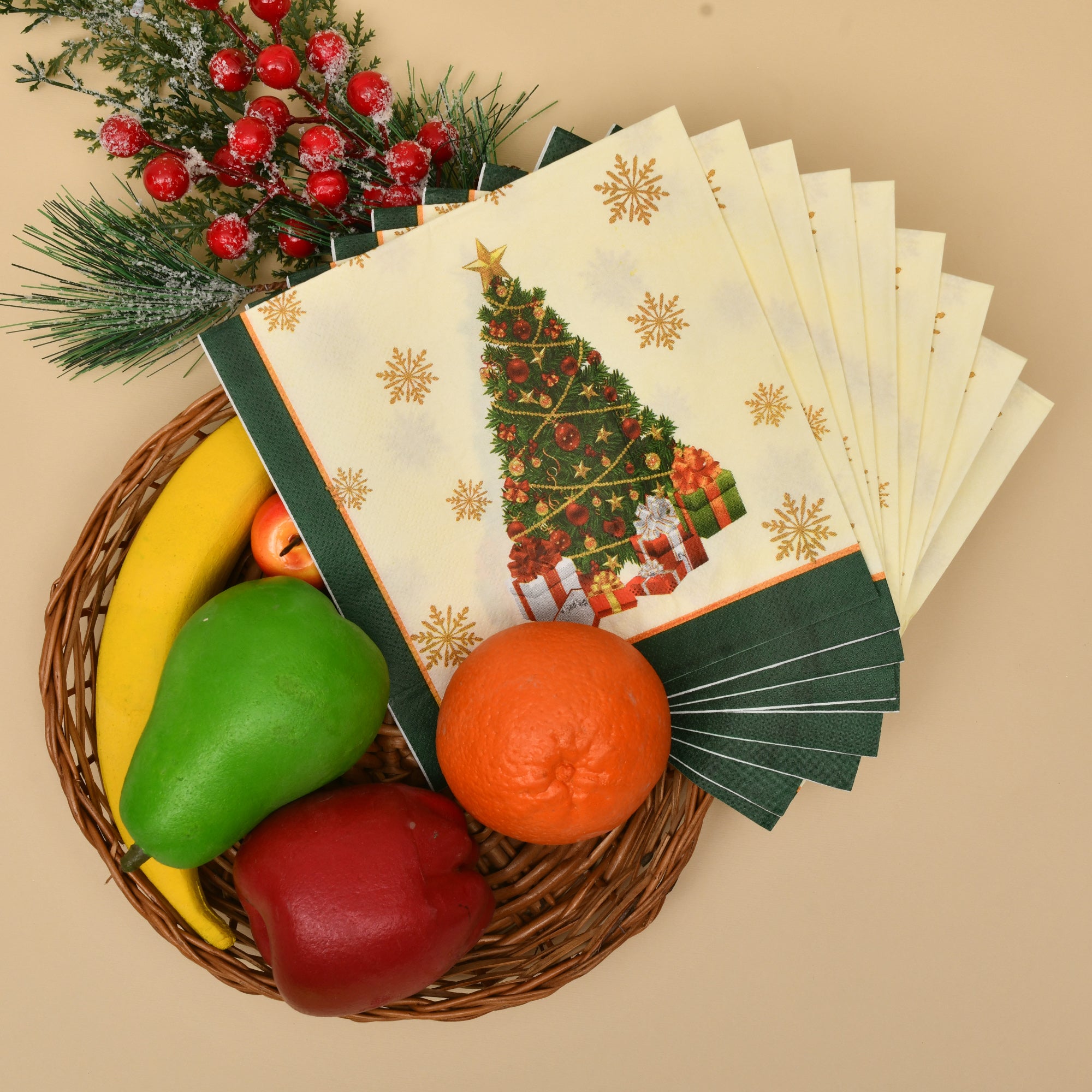 Mumuso Festive Christmas Napkins| Pack of 20