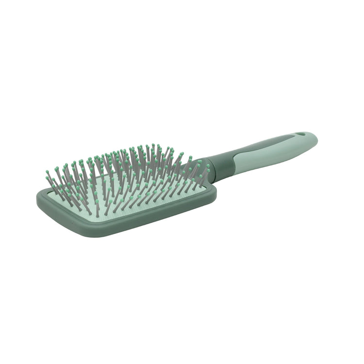 Rectangular Air Cushion Hair Brush - Green Mumuso