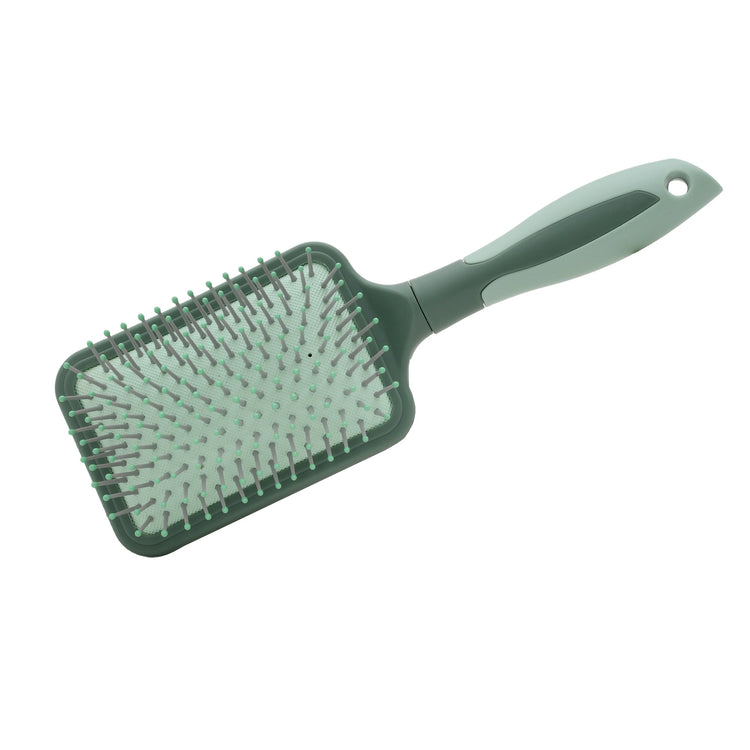 Rectangular Air Cushion Hair Brush - Green Mumuso