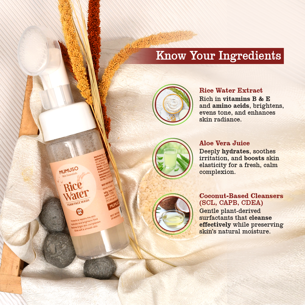 Brightening Rice Water Foam Face Wash - 150 ml