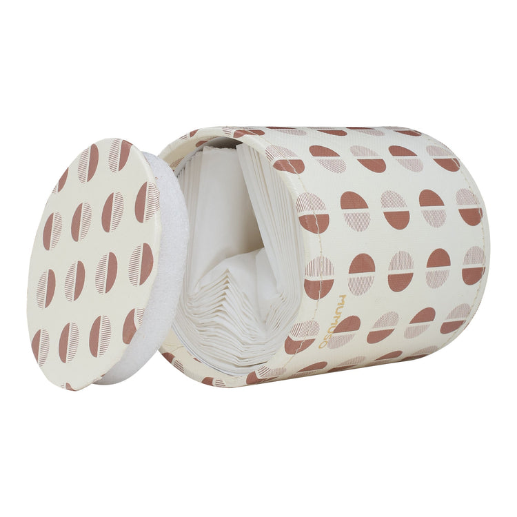 Round Tissue Box - Brown Mumuso