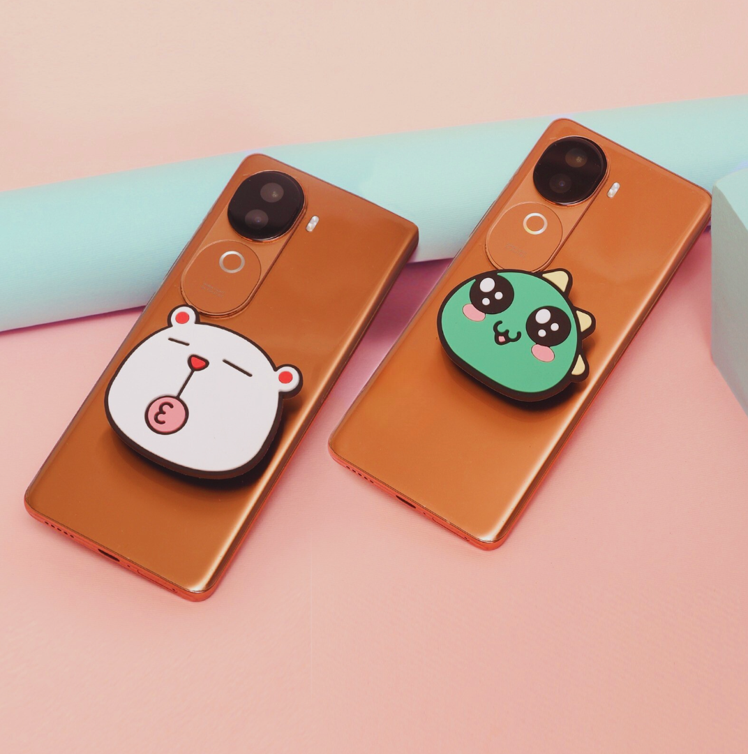 Phone Collapsible Airbag Popsocket– Green Gugu/ White Mumu