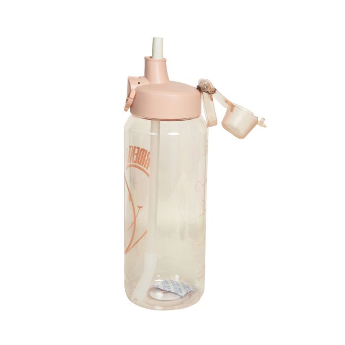 Smiling Face Plastic Water Bottle - Pink Mumuso