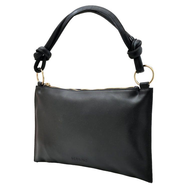 Solid Chic Hobo Baguette - Black Mumuso