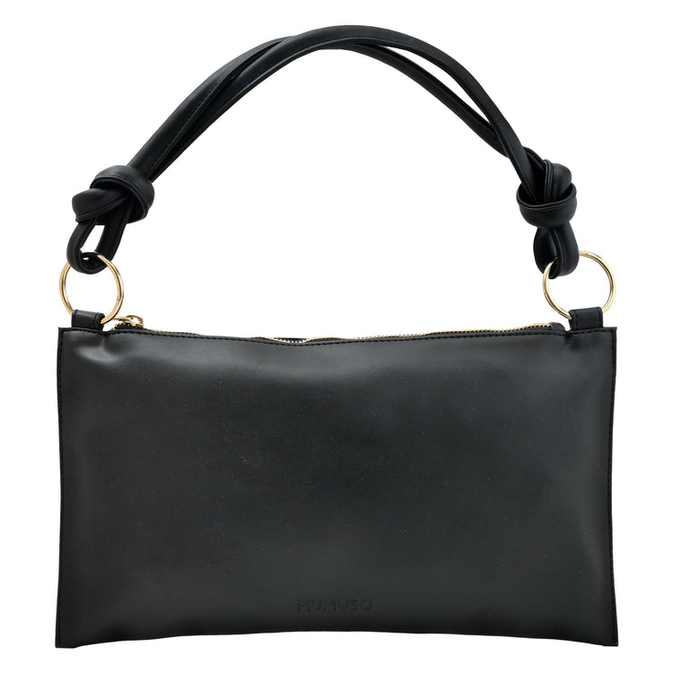 Solid Chic Hobo Baguette - Black Mumuso