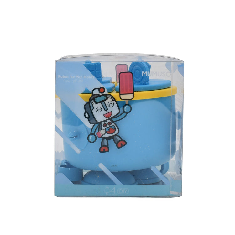 Stylish and Fun -shaped Robot Ice Pop Moulds - Blue Mumuso