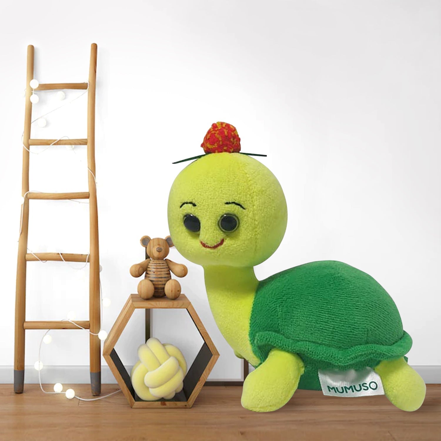 Teeny Weeny Dortoka Plushie - Green & Yellow Mumuso