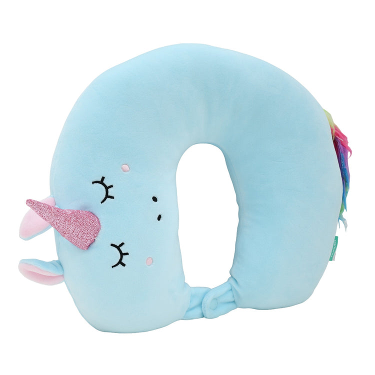 U-Shaped Neck Pillow - Unicorn / Blue Mumuso