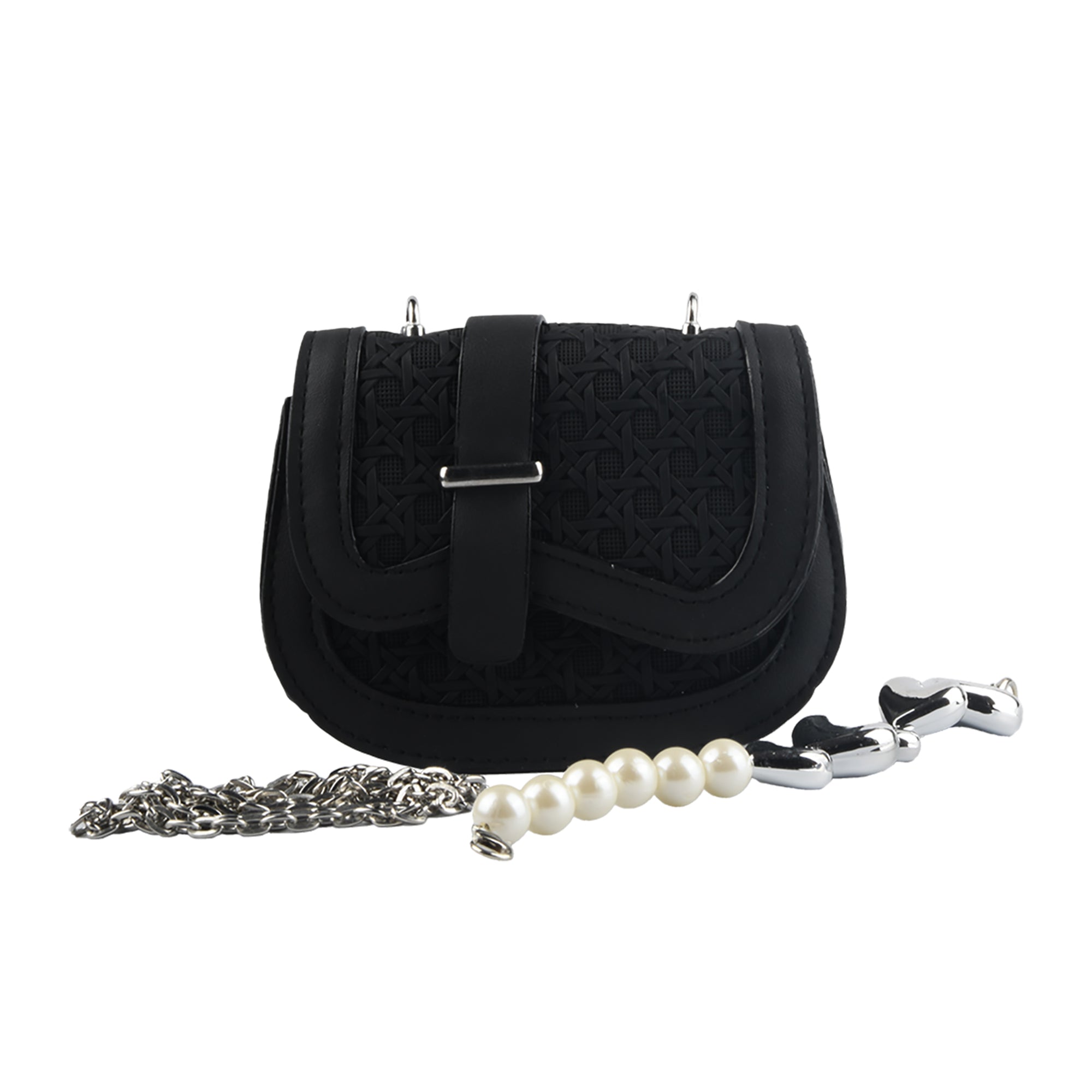 Mini Handbag with Pearl & Chain Strap