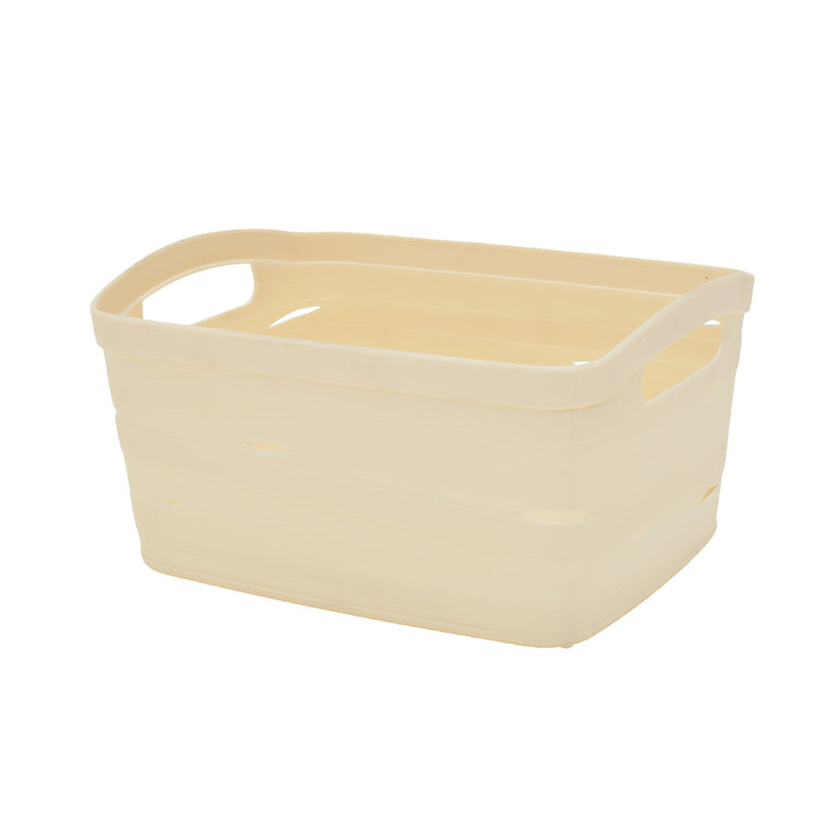 Versatile White Storage Basket Mumuso