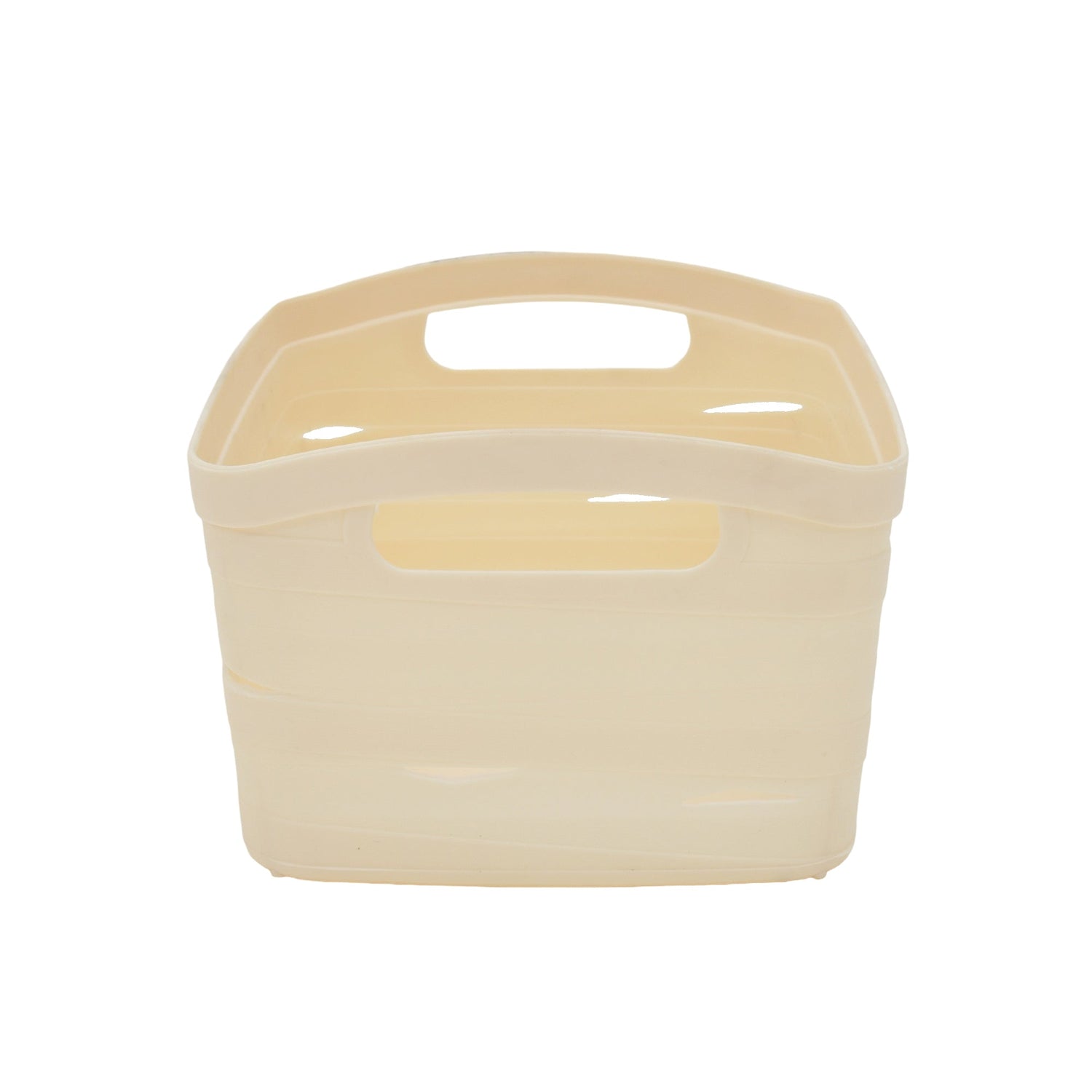 Versatile White Storage Basket Mumuso