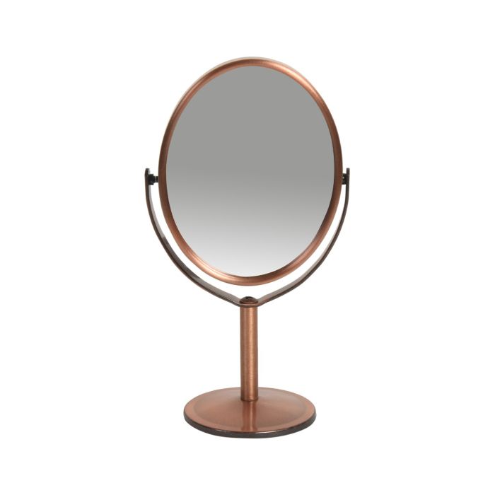 Vintage Oval Copper Mirror Mumuso
