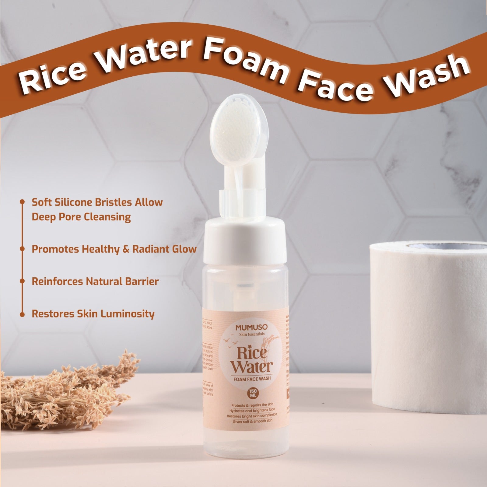 Brightening Rice Water Foam Face Wash - 150 ml