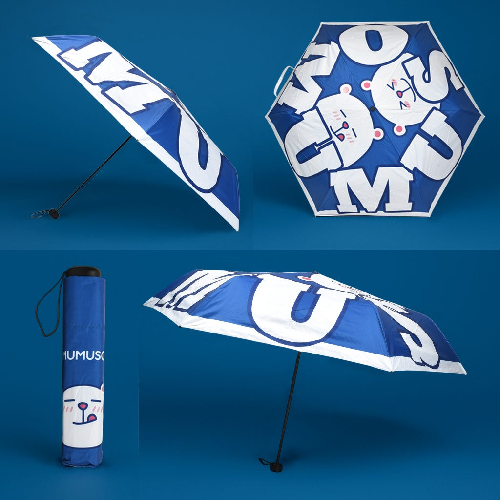 MUMUSO Foldable Cartoon Umbrella – Bold Blue Edition