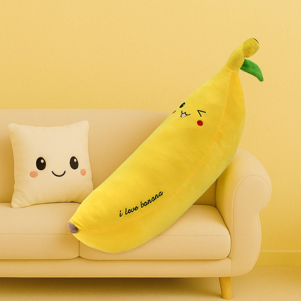 Playful Banana Cute Plush Toy - Yellow
