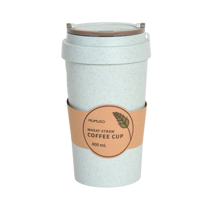 Wheat Straw Coffee Cup (400 ml) - Blue Mumuso