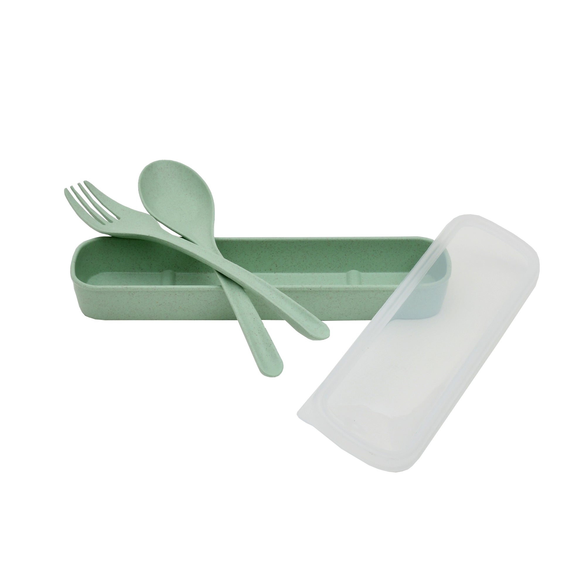 Wheat Straw Flatware Set - Green Mumuso
