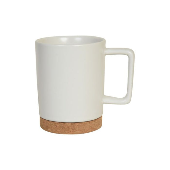 Wooden Bottom Coffee Mug - White Mumuso