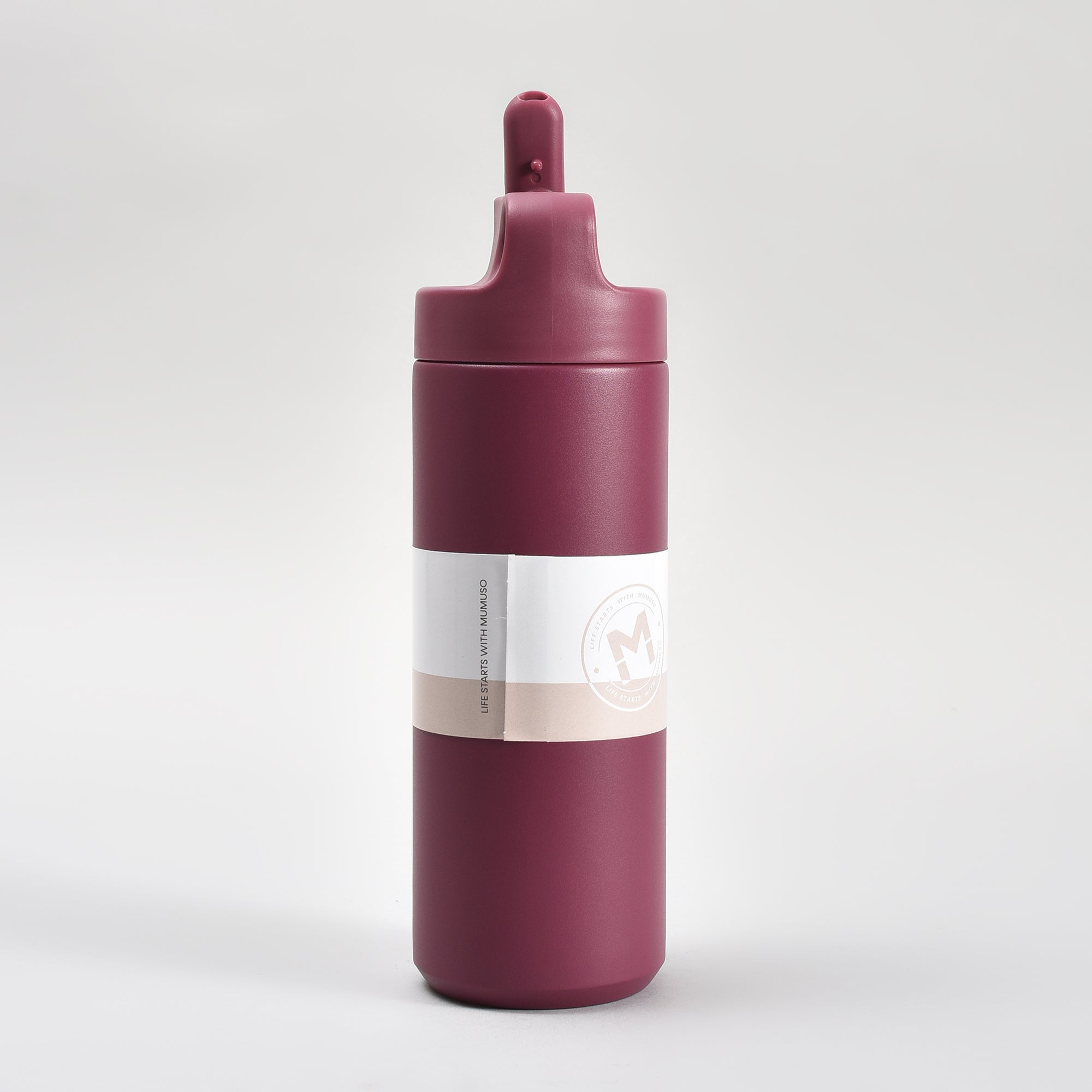 Sleek Design Insulated Water Bottle with Straw – 550ml- White/ Maroon/ Brown
