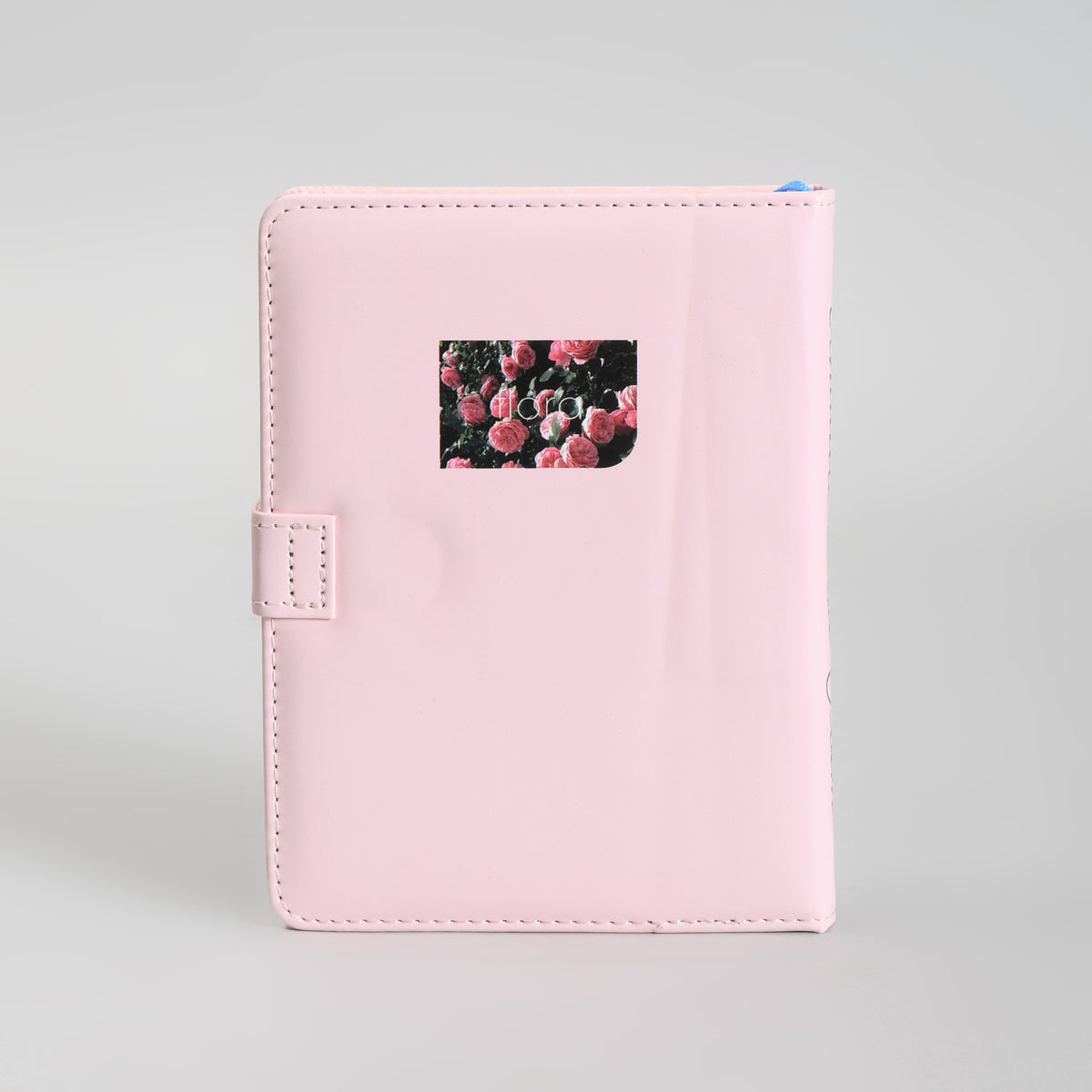 Mumuso 32K PU Notebook with Magnetic Clasp - Romantic Flowers (Pink)