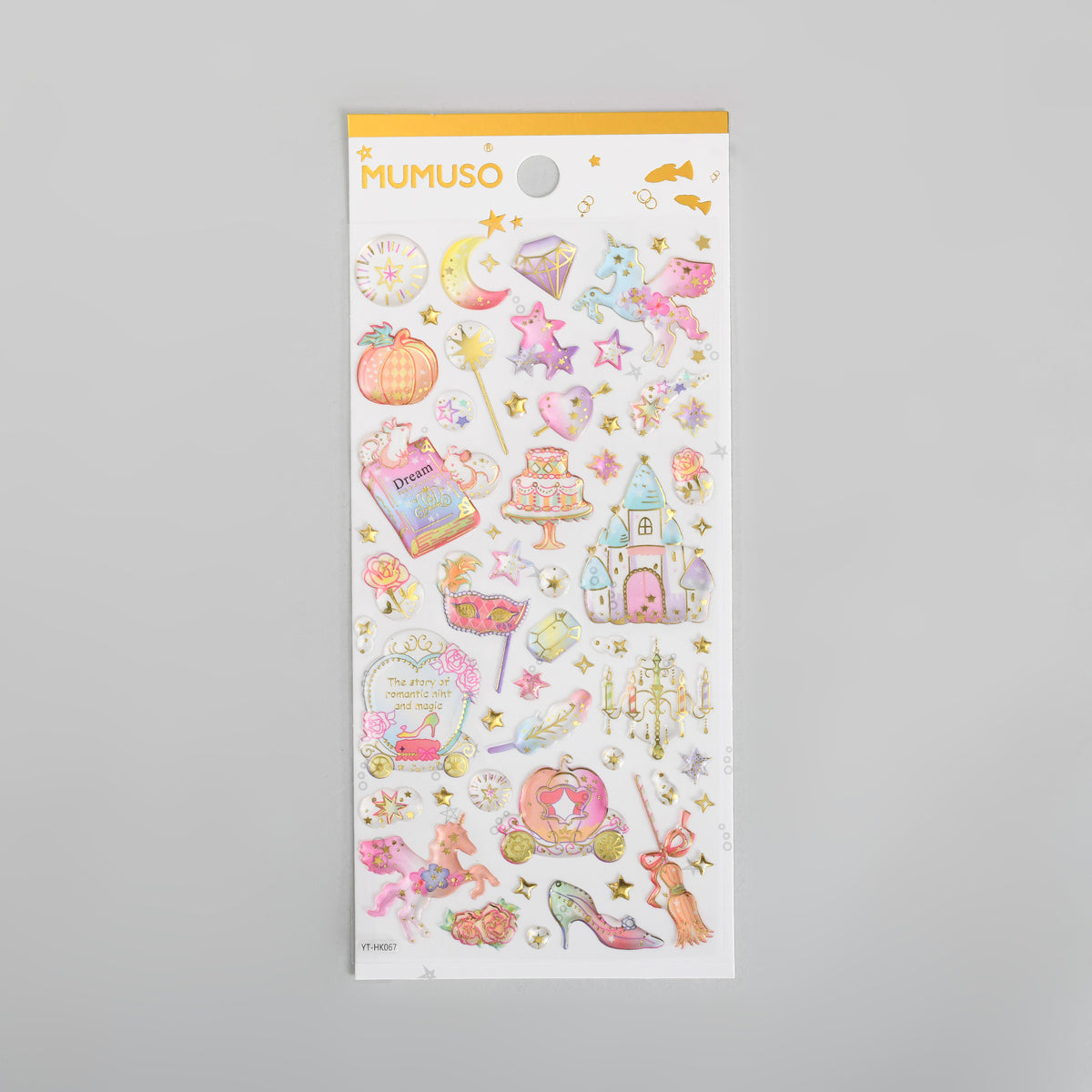 Dreamy Fairy Tale 3D Puffy Stickers with Gold Foil