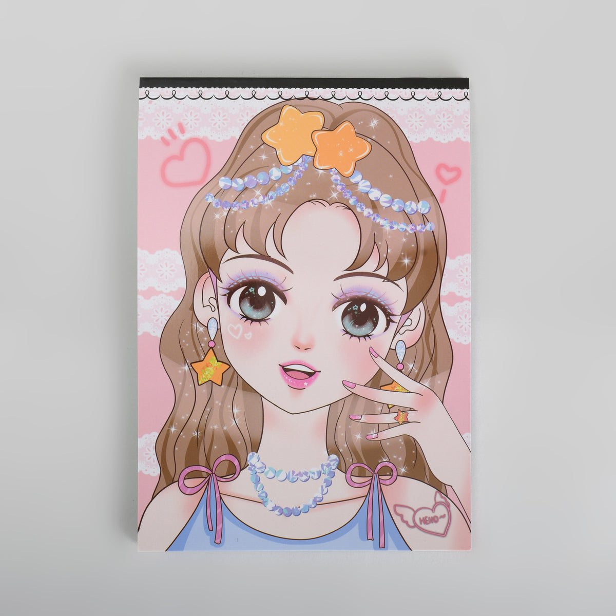 Makeup Stickers Gift Set for Girls – Dress-Up Sticker Book with Rhinestones