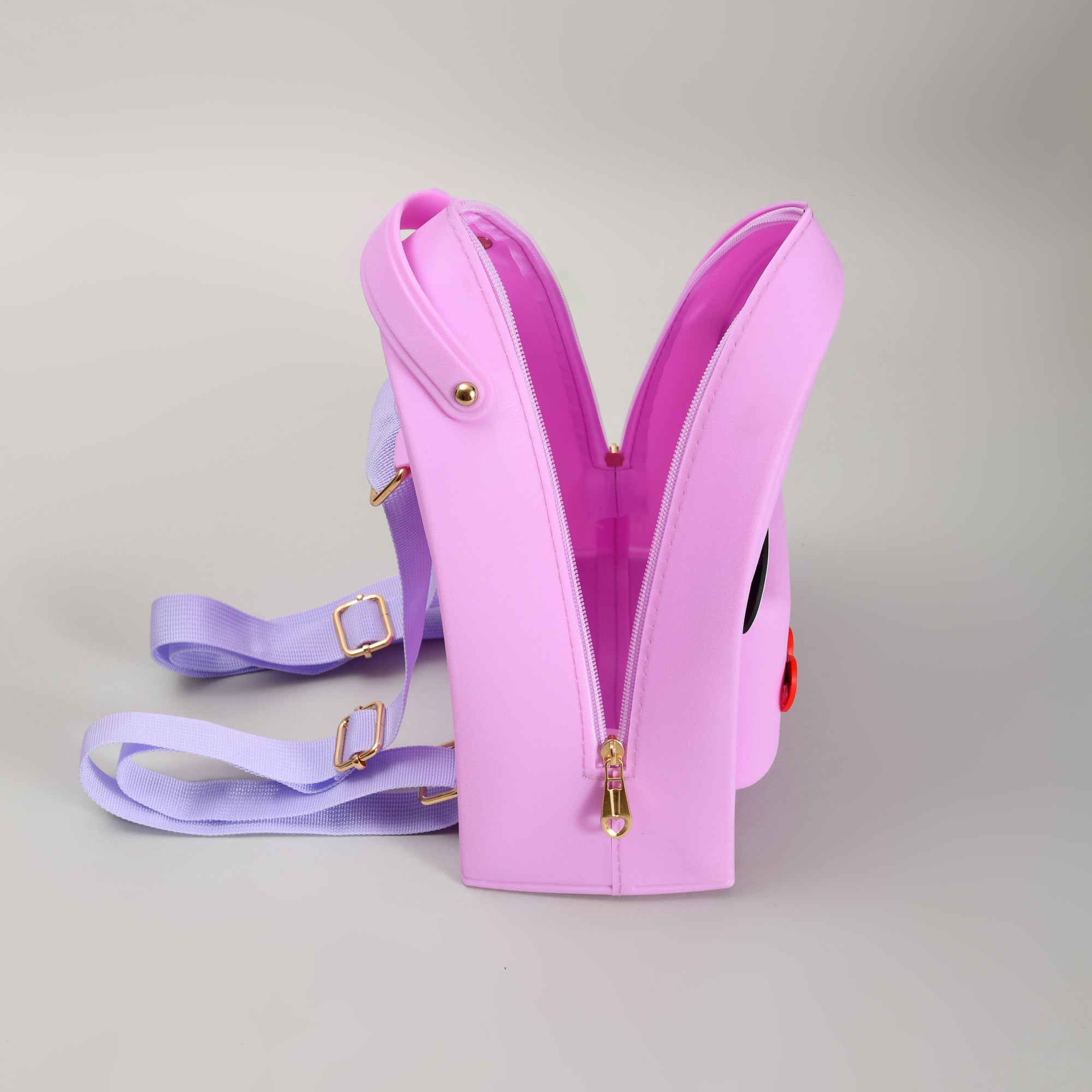 Croc Style Perforated Backpack- Purple