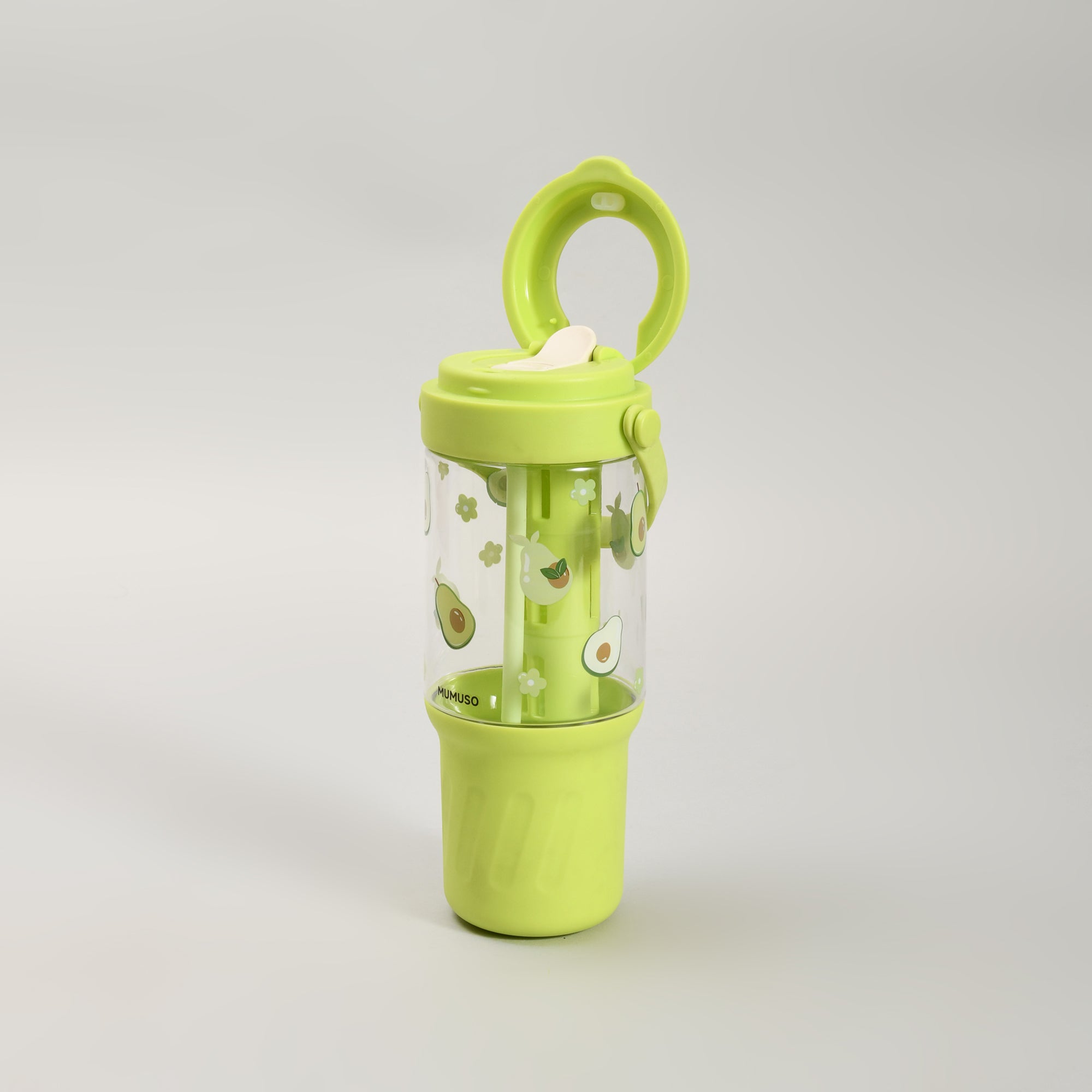 Avocado Portable Plastic Water Bottle with Infuser (Green/800 mL)