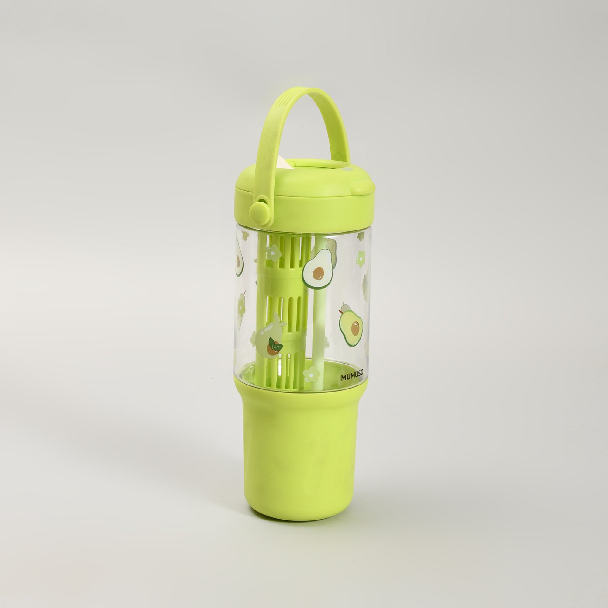Avocado Portable Plastic Water Bottle with Infuser (Green/800 mL)