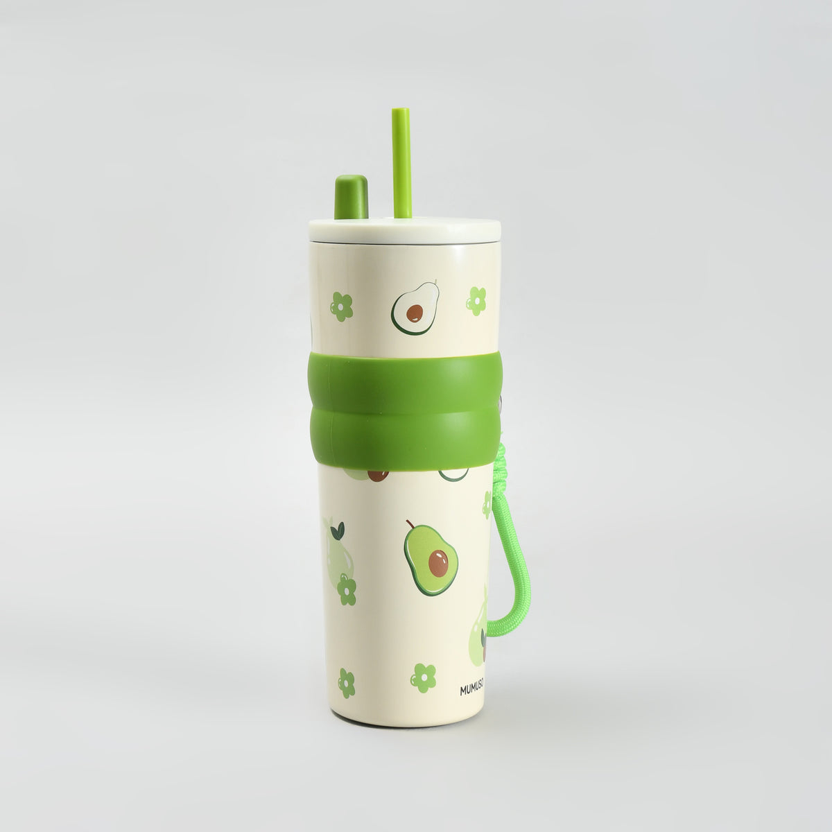 Mumuso Avocado Insulated Tumbler with Straw